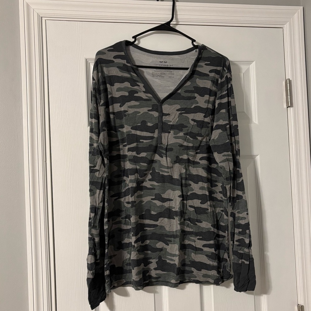 Gently worn little sleepies pajama Henley top